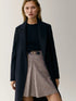 Autumn Winter A Line Houndstooth Skirt Women High Waist Office Skirts Vintage Plaid Mini Skirt - ROUTINE FASHION